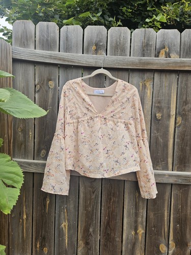 Pink lily embroided peasant - pink,