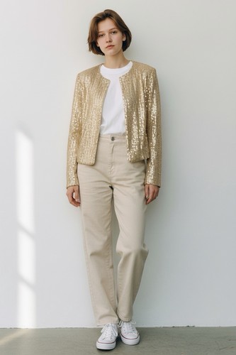 Fancy sequin cardigan bolero - sequin,